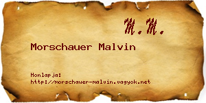 Morschauer Malvin névjegykártya